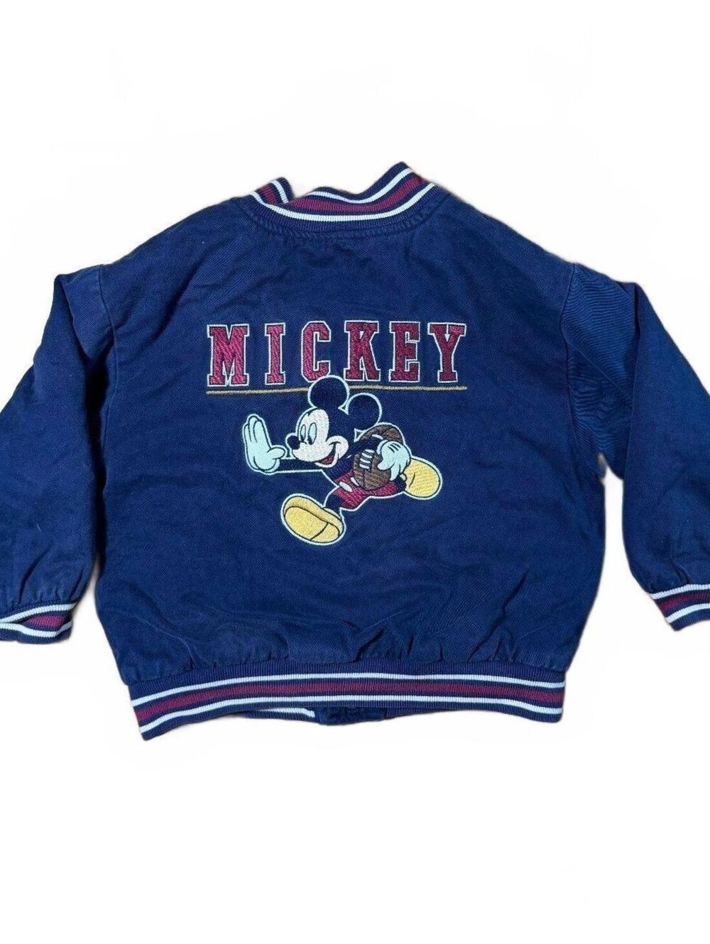 Vintage 2000s Disney Mickey Varsity Jacket Football Theme Size 4T